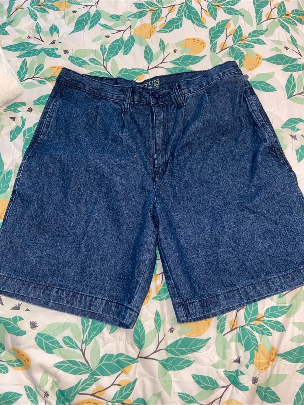 8.5” BLUE DAD JEAN SHORTS Preppy Classic Retro 90s Y2K AUSTIN CLOTHING